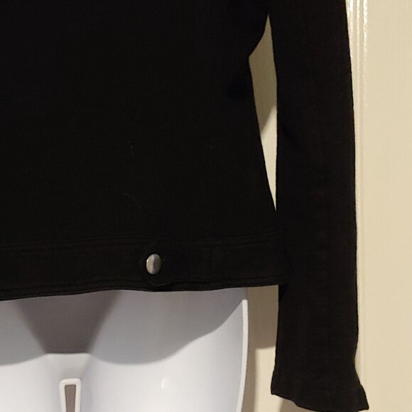 Norma Kamali Asymmetrical Zip Biker Jacket Rocker Goth Chic Fashion L